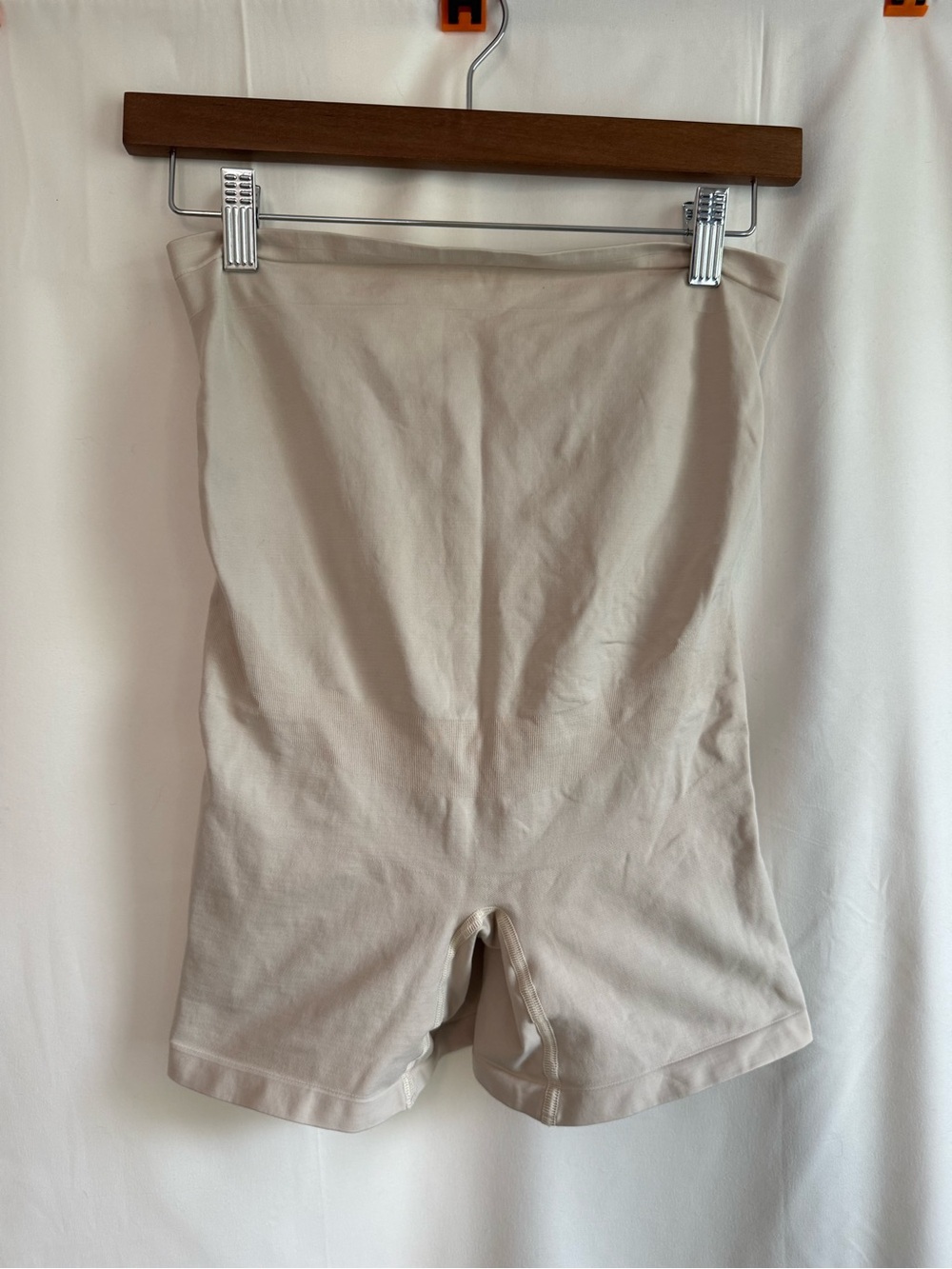 Belly Bandit Maternity High-Waist Shaping Shorts in Light Beige